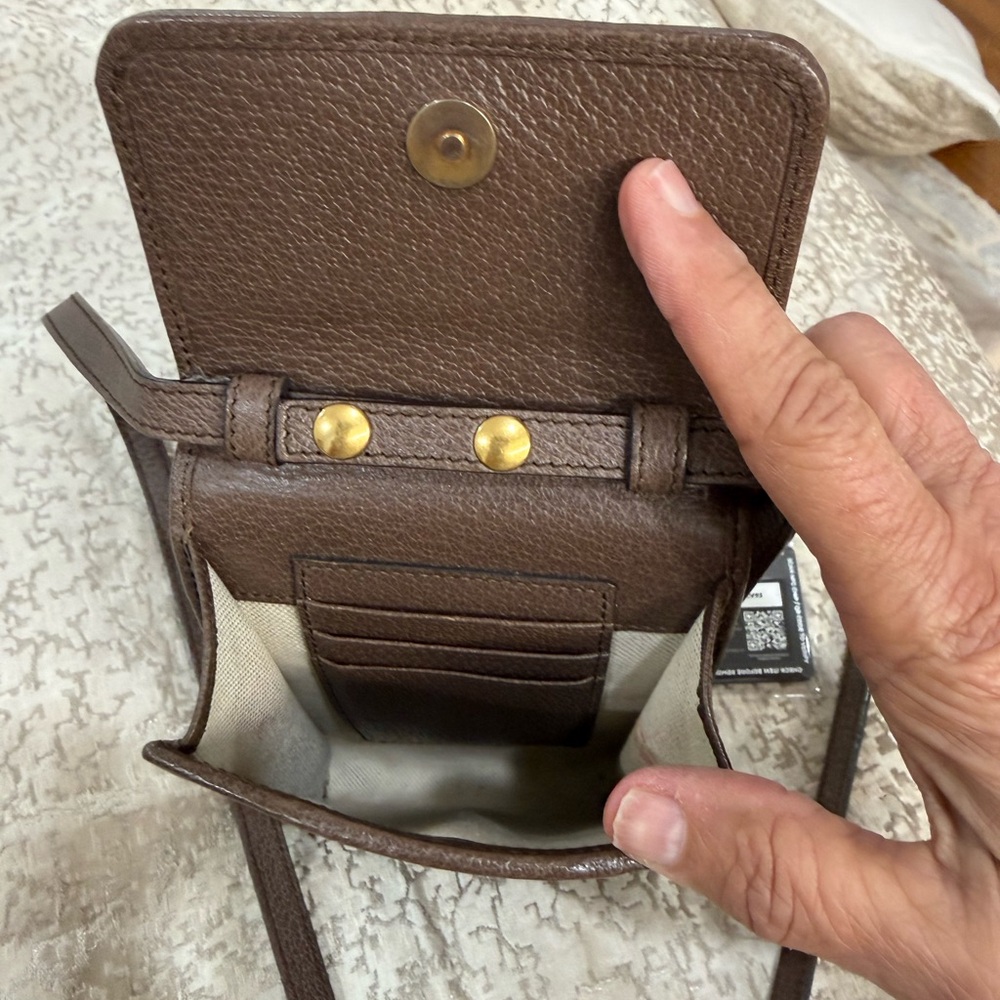 Gucci Beige GG Supreme Canvas Crossbody with Green and Red Web Stripe - Picture 5 of 5